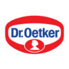 Dr. Oetker Firmenlogo mit rotem ovalen Rahmen und blauer Schrift