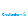 Creditreform Logo in blauer Schrift auf weißem Hintergrund als Mitgliedschaftsnachweis