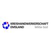 Logo der Kreishandwerkerschaft Emsland Mitte-Süd mit blau-weißem Symbol und schwarzer Schrift