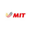 MIT Logo mit farbigen Punkten in Gelb und Rot als Designelement